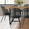 9-piece Dining Table Set for 8, 79'' Rectangle Table with 8 Boucle Fabric Rattan Backrest Chair for Dining Room, Indoor Furniture - Maison Boucle - 2 of 4