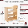 Rev-A-Shelf 448-BCSC Pullout Soft Close Kitchen Cabinet Storage Organizer, Wood Construction with Extra Durability - 2 of 4