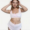 Milanblocks Soft Girl Loungewear Set Cotton Lace Bralette High Waist Panties - 2 of 4