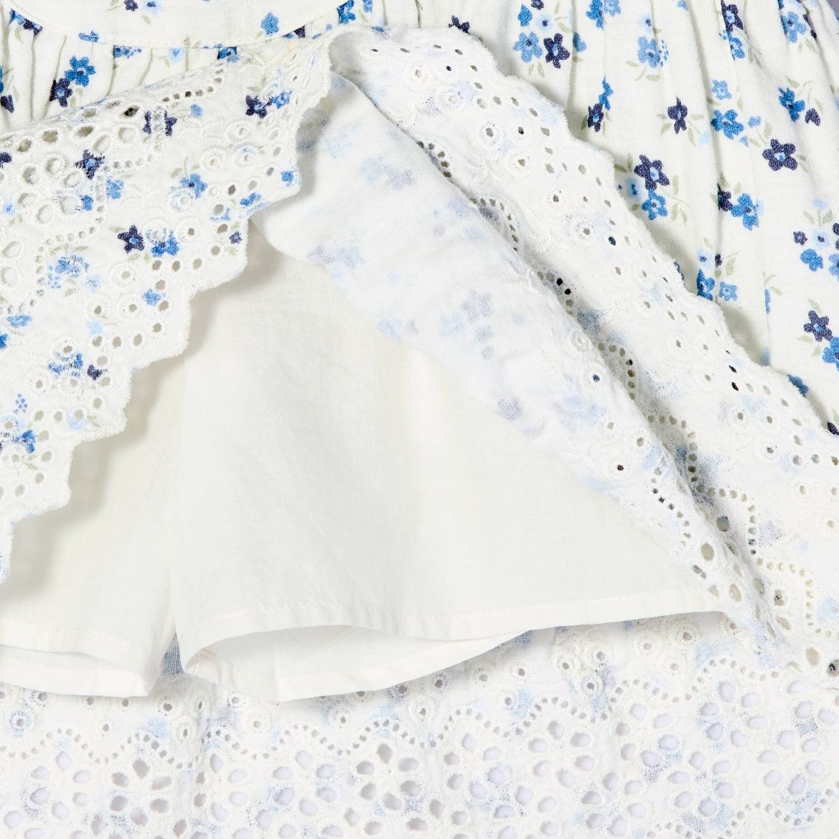 Girls' Floral Lace Trim Woven Skort - Cat & Jack™ - thumbnail 4