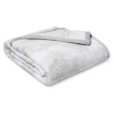 Damask Bed Blanket (King) Gray - Simply Shabby Chic