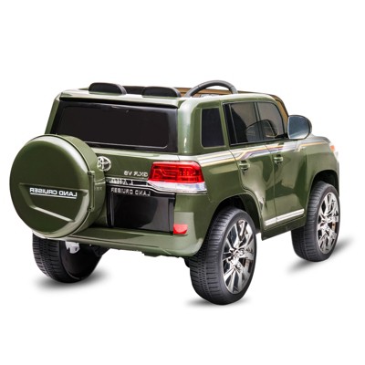 2 Seater Ride On Car for Kids, 12V Licensed Toyota Land Cruiser Car, Battery Electric Car w/Spring Suspension, LED Lights, Music Player, Gift for 3-8
