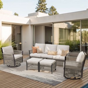 Buenhomino Patio Furniture Wicker Outdoor Conversation Set - 1 of 4