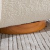 Velvet Swivel Pumpkin Chair with Wood Base and Foam Cushion - 3 of 4