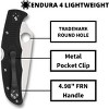 Spyderco Endura 4 Lightweight Flat Ground Folding Knife with 3.80" VG10 Satin Plain Blade |Superior Cutting Performance with 4-Way Pocket Clip - 4 of 4