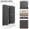 Sorbus 4 Panel Room Divider Panel, 6 ft. Tall Extra Wide Double Hinged Panels - Folding Privacy Screens - Gray - 3 of 4