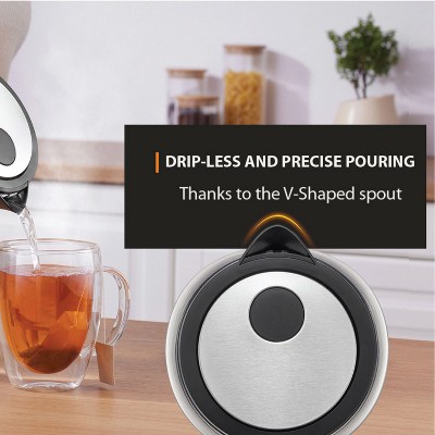 Krups 1.7L Glass Electric Kettle with Stainless Steel Accents