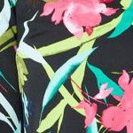 black tropical floral