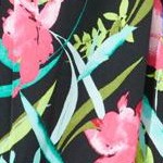 black tropical floral