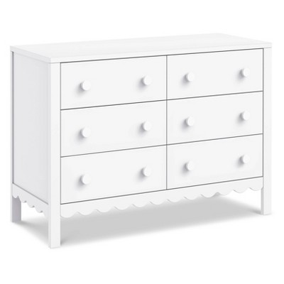 DaVinci Sammy Scallop 6 Drawer Dresser - White