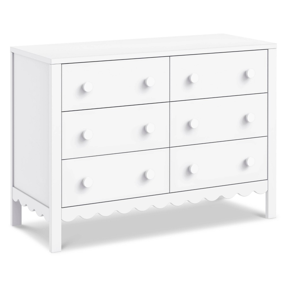 Photos - Dresser / Chests of Drawers DaVinci Sammy Scallop 6 Drawer Dresser - White 