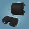 Kolbs Gel Memory Foam Seat and Lumbar Back Cushion Set | Gel Infused and Ventilated Coccyx Tailbone Sciatica Office Chair and Lumbar Support - 4 of 4