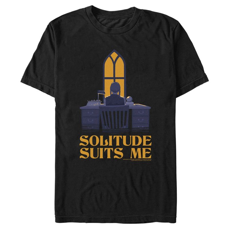 Men's Wednesday Solitude Suits Me T-Shirt, 1 of 6