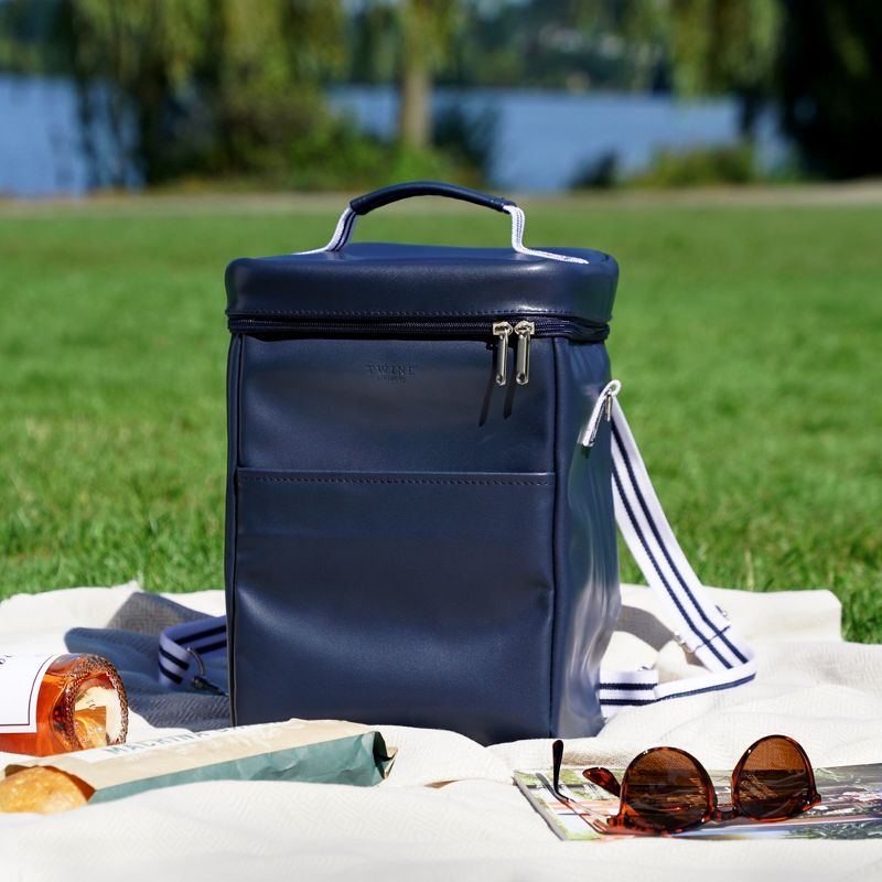 Twine Insulated Backpack Cooler Wine Tote - Adjustable Shoulder Straps and Front Pocket - Waterproof Cooler Backpack for Men Set of 1, 2 of 9