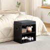 Kumasinova 16"H Compact Shoe Bench with Shelves,Breathable Removable Cushion Entryway Bench with Side Handles,Space-Saving,250lbs Capacity - 4 of 4