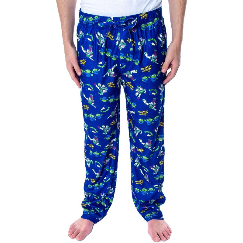 Disney Men's Toy Story Buzz Lightyear To Infinity And Beyond! Pajama Pants Buzz and Aliens, 1 of 6
