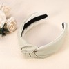Unique Bargains Cross Knotted PU Leather Non-slip Fashion Wide Headband 1 Pc - 2 of 4