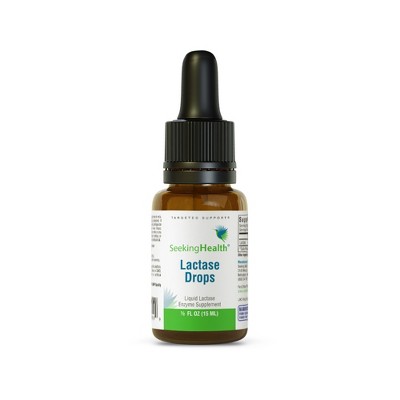 Seeking Health Lactase Drops, Supports Lactose and Dairy Digestion, for Lactose-Intolerant, 52 Servings (0.50 fl. Ounce)