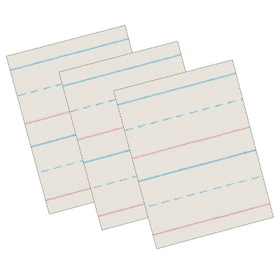3pk 500 Sheets/Pk Zaner-Bloser Newsprint Handwriting Paper Grade 1 - Pacon