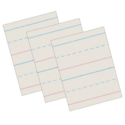3pk 500 Sheets/Pk Zaner-Bloser Newsprint Handwriting Paper Grade 1 - Pacon