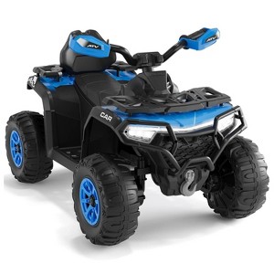12V Kids Ride On ATV Car with Parent Remote, Off-Road 4 Wheeler w/ Suspension, LED Flag, Bluetooth, USB, Music & Lights - 1 of 4