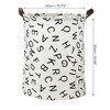Unique Bargains 3661 Cubic-in Foldable Cylindrical Laundry Basket Black 1 Pc Letter - 3 of 4