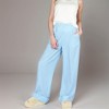 Anna-Kaci Lounge Women's Vertical Red Stripe Wide Leg Pants with High Rise Waistband and Full-Length Flowing Silhouette - 4 of 4