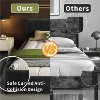 Sapphtopaz King Size Bed Frame with Movable Headboard Chenille Upholstered Platform Bed Frame with Round Corner for Bedroom,No Box Spring Needed - 4 of 4