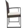 40.7"2-Seater Patio Bench with Cushions Brown PP Rattan - 4 of 4