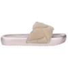 Women's Open Toe House Slippers Embossed Cross Band Indoor Slip Sandals - 2 of 4