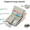 Clotth Womens Wallet - Slim RFID Blocking Wallet for Women PU Leather Bifold with Zipper Pocket Coin Purse with ID Window - 2 of 4