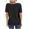 Imily Bela Womens T Shirt Deep V Neck Short Sleeve Casual Fit Basic Fashion Top - 2 of 3