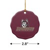 Bloomsburg University Primary Logo Porcelain Scalloped Holiday Christmas Tree Ornament  2.8" (7.1 cm) - 3 of 4