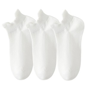 Anna-Kaci 3-Pack Women's Low Cut Ankle Socks with Heel Tab Design Antibacterial Cotton - 1 of 3