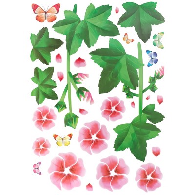 Slickblue Bright and Beautiful Morning Glory Wall Stickers Floral Vinyl Decals for Any Room 19.5x27 inch