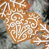 3.75"H  4.5"H & 4.5"H Sullivans Christmas Frosted Gingerbread Ornaments Set of 3  Brown-White - 2 of 2