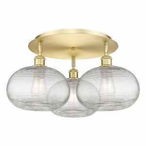 Ithaca - 3 Light Flush Mount In Industrial Style-10.5 Inches Tall and 21.75 Inches Wide - 1 of 1