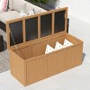 112-Gallon Outdoor Deck Box with Natural Wood Finish, All-Weather Patio Storage for Garden, Porches, or Poolside – The Pop Home - 3 of 4