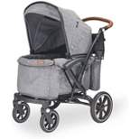 Larktale sprout Single-to-Double Stroller/Wagon - Expandable and Foldable Stroller Wagon with Canopy, Storage, and Accessories - Nightcliff Stone