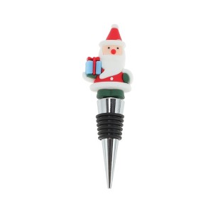 Unique Bargains Santa Claus Bottle Stopper Zinc Alloy ABS Silicone 1Pc - 1 of 3