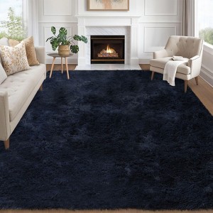 Plush Fuzzy Rugs Ultra Soft Fluffy Furry Rugs Non Slip Non Shedding Area Rug Indoor Carpet Nursery Rugs for Kids Room Bedroom Home Decor - 1 of 4