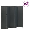 vidaXL Room Divider Freestanding Privacy Screen for Room Separation Steel - Anthracite 78.7" x 70.9" 2 pcs - 2 of 4