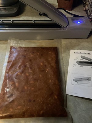 PowerXL Duo NutriSealer Food Vacuum Sealer Machine with Vacuum Seal Bags &  Rolls, Double Airtight Sealing with Built-in Cutter, Small Snack Bag