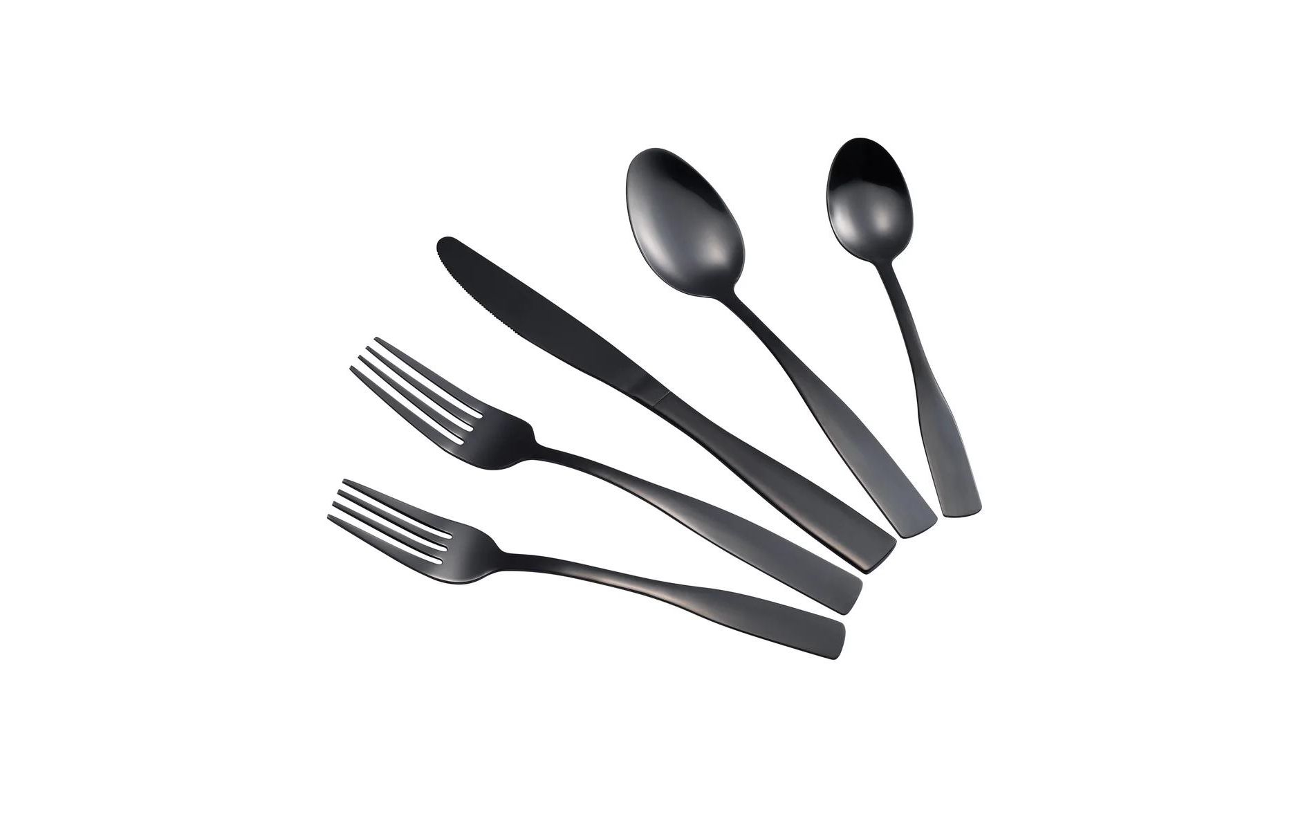 J&V TEXTILES 40-Piece Stainless Steel Flatware Silverware Set for 8