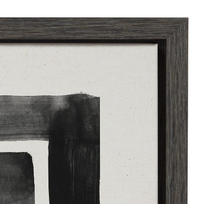 Gray and Black Abstract Geometric Canvas Wall Art, 23x33
