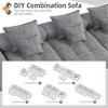 184" Sparkling Chenille Tufted Modular Sectional Sofa with 6 Pillows - 4 of 4