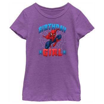 Girl's Marvel Bday Girl Spidey T-Shirt