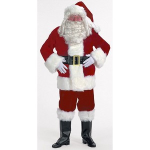 Halco Mens Burgundy Velvet Santa Suit Costume Red - 1 of 1