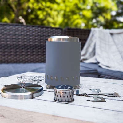 Compact Stainless Steel Smokeless Fire Pit Accessory Kit