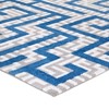 Modway Nahia Geometric Maze 8x10 Area Rug - Ivory, Light Gray and Blue,  100% Polyester Microfiber ,  Tight Low Pile Weave - 2 of 4